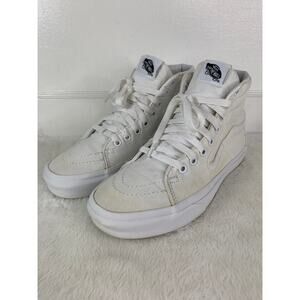 Vans Sk8-Hi All White Skate Shoes Men’s 6.5 Women’s 8 High Top 500714